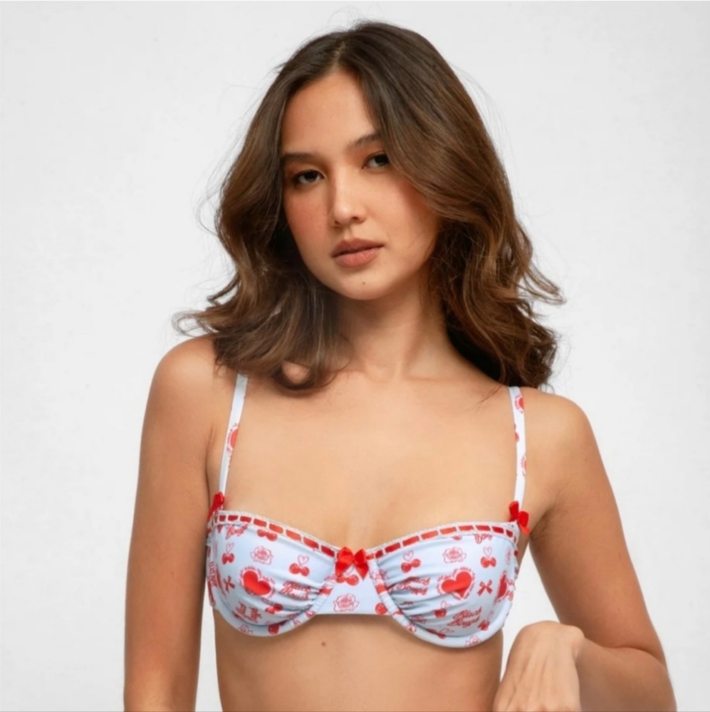 Blackbough Swim Georgia Top in Candy Hearts❤️
